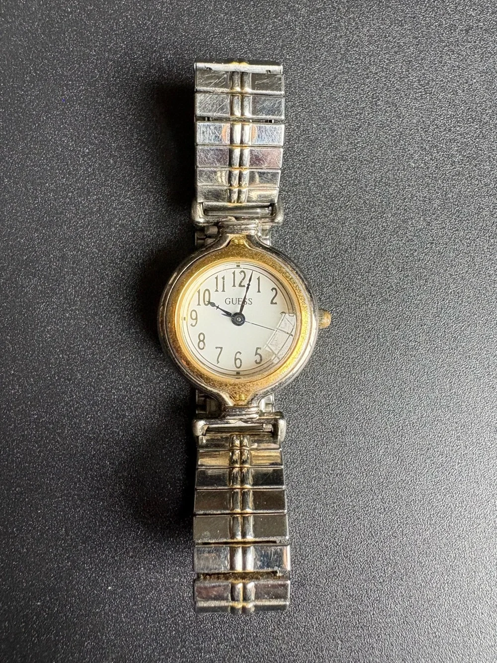 GUESS Two-Tone Silver and Gold Women's Bracelet Watch